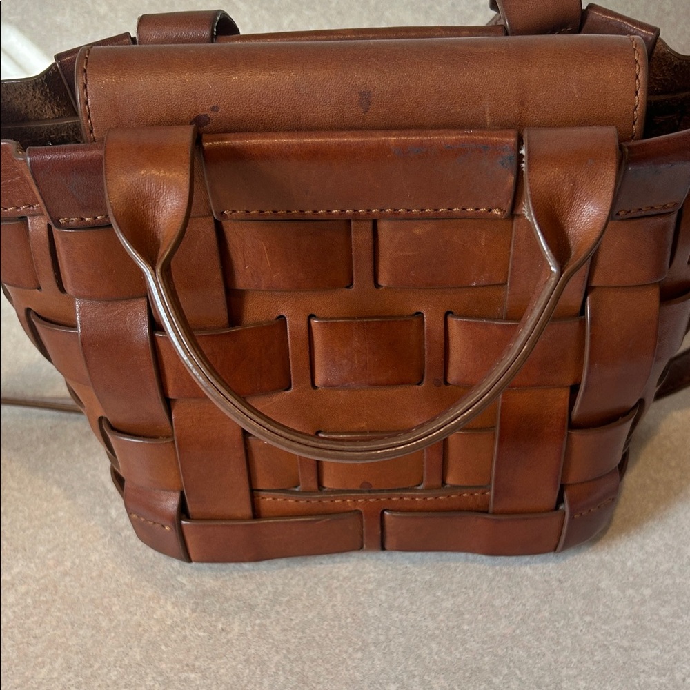 Shinola Tan Leather Woven Tote - Picture 3 of 4